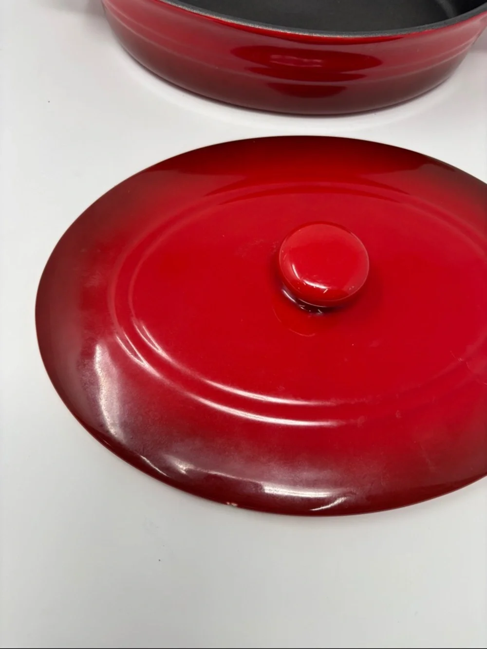 Red Enameled Covered Casserole - Premium Home Kitchen Cookware